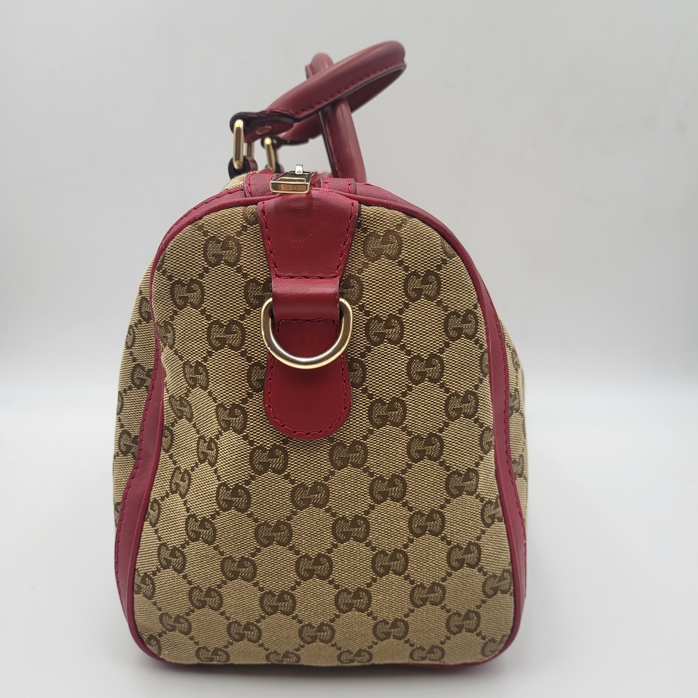 GUCCI Classic Monogram Canvas Joy Boston 30 Red, Authentic.. - Picture 2 of 16